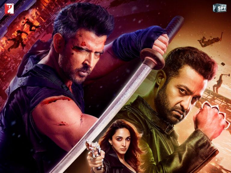 War 2 poster featuring Hrithik and Jr. NTR