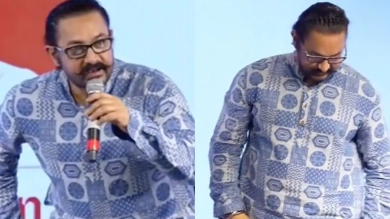Aamir Khan heavy look viral video