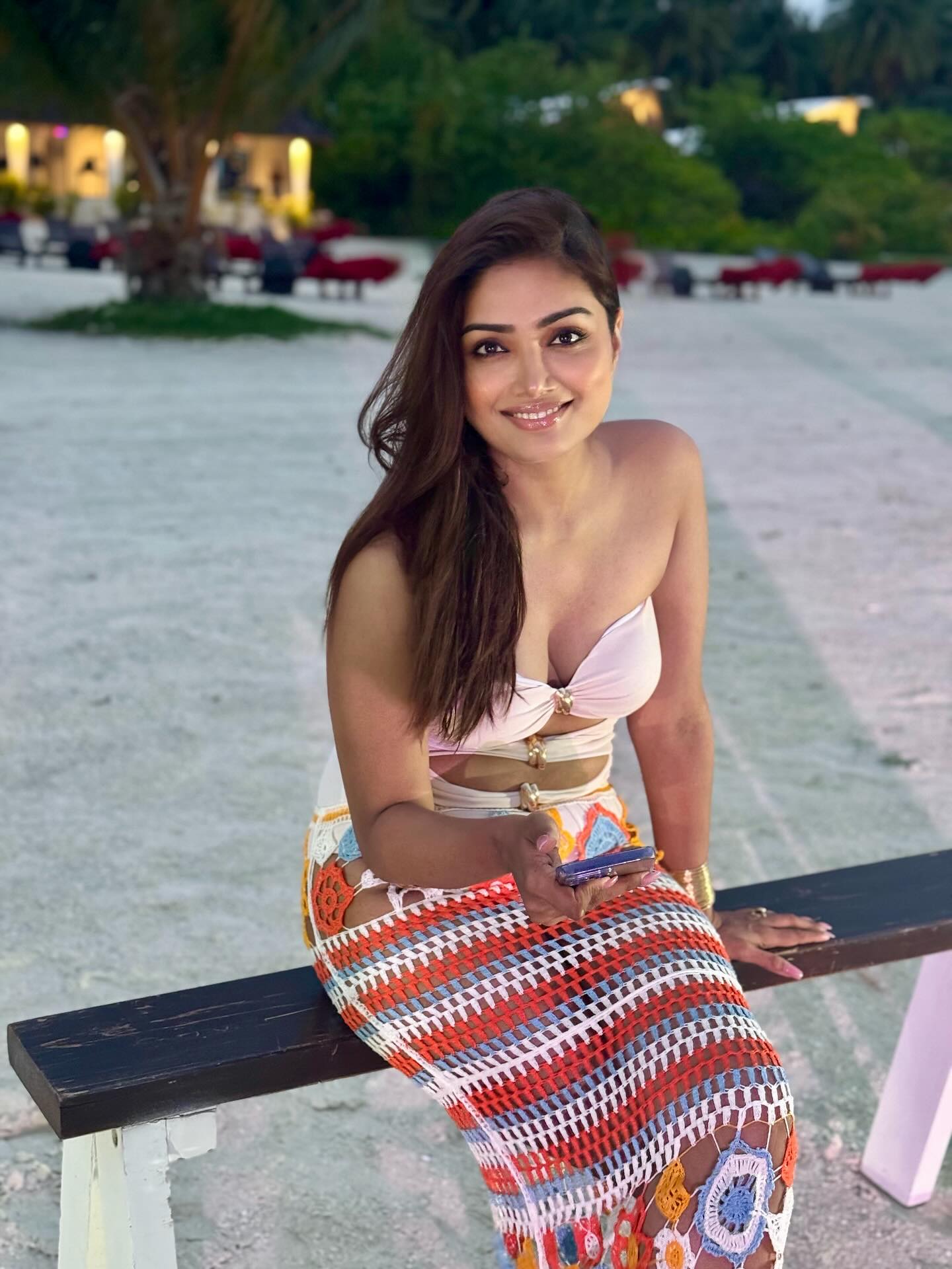Aishwarya Devan Dinner Glam Bold Pose Stuns