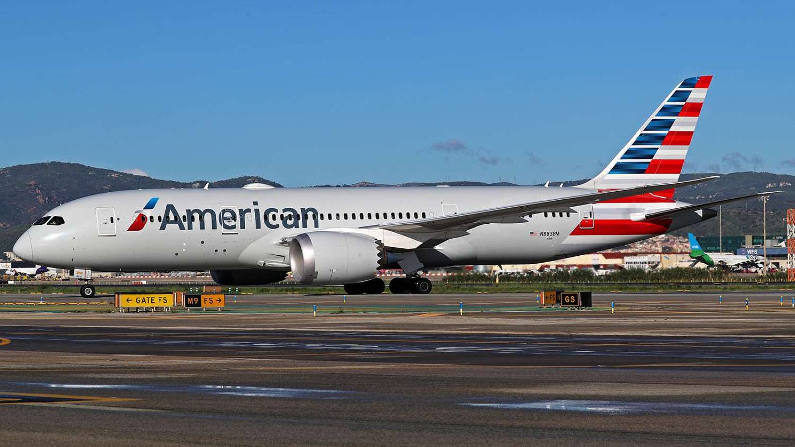 American Airlines plane on tarmac