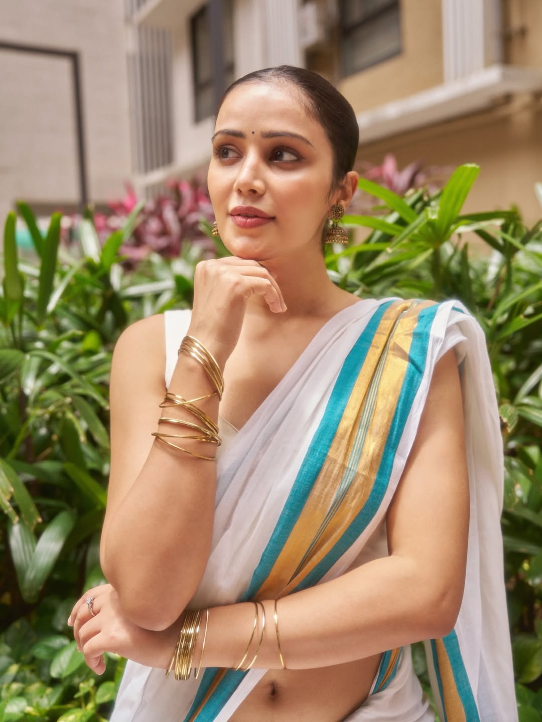 Stylish Anaira Gupta captures attention in white glamour look.