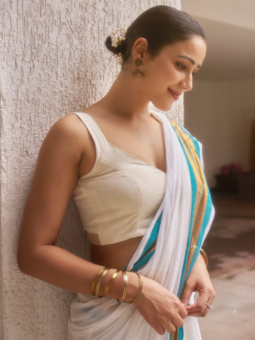 Glamorous Anaira Gupta captivates in white look with charm.