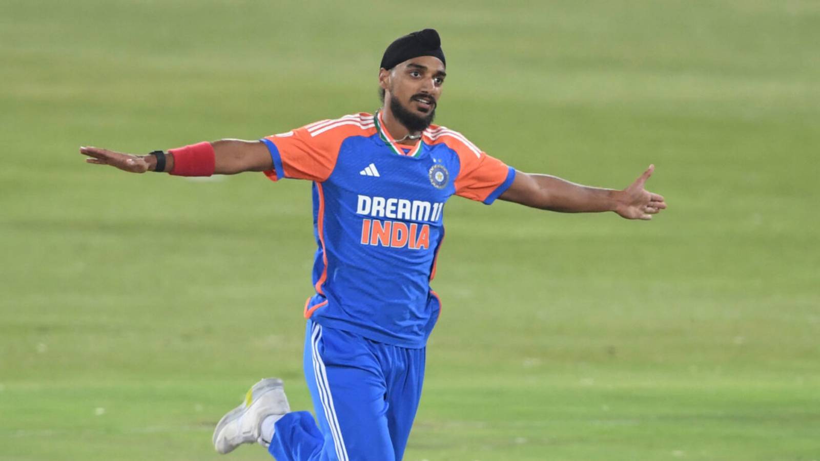 Arshdeep Singh celebrates 100th T20I wicket