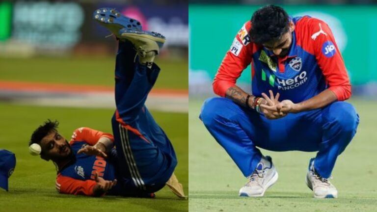 Axar Patel leaves field holding head