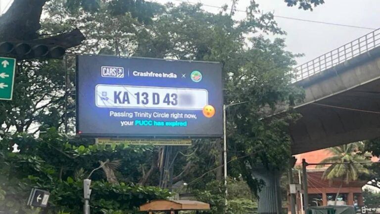 Bengaluru AI billboard traffic challans