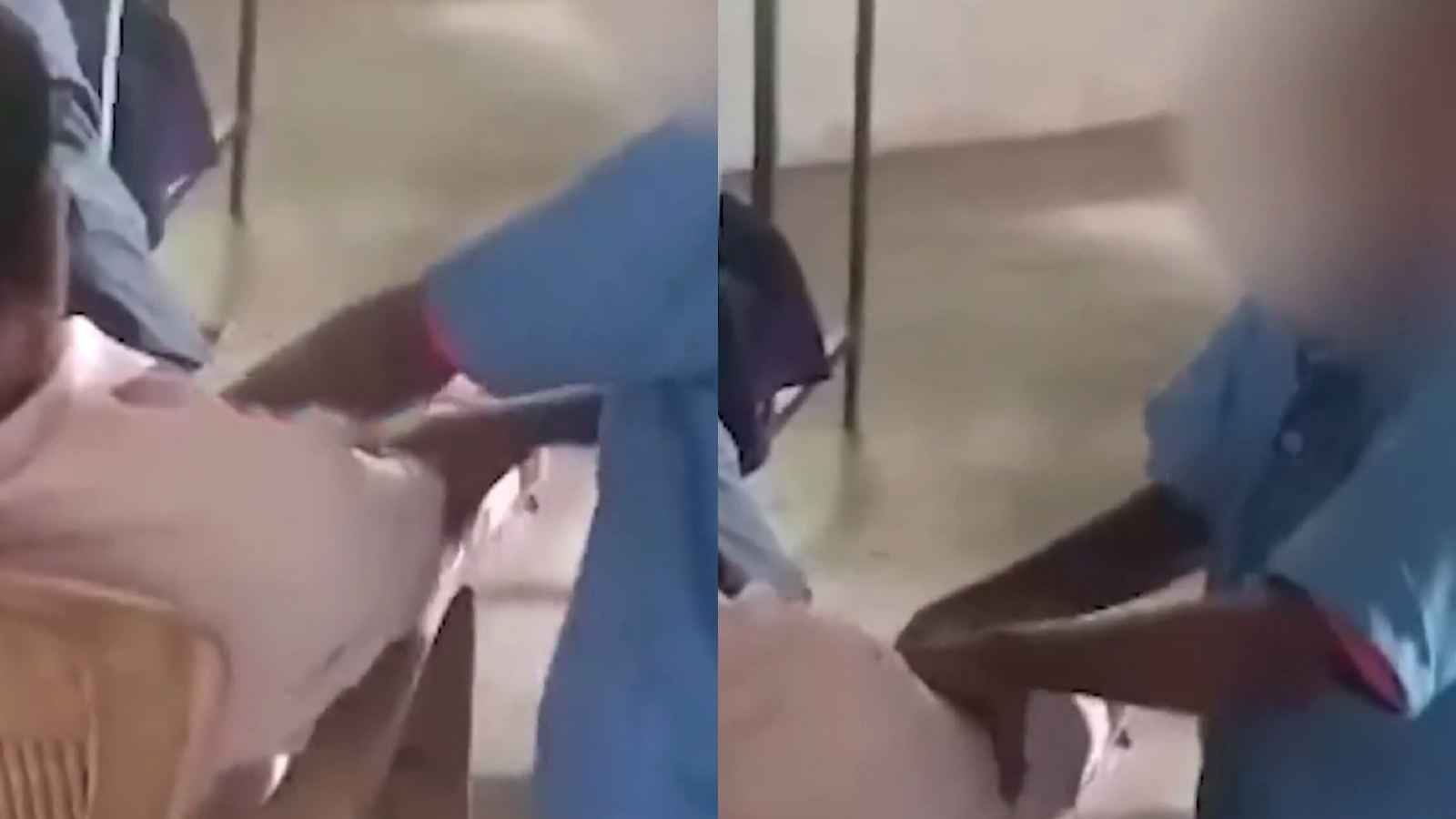 Bihar teacher caught forcing massage