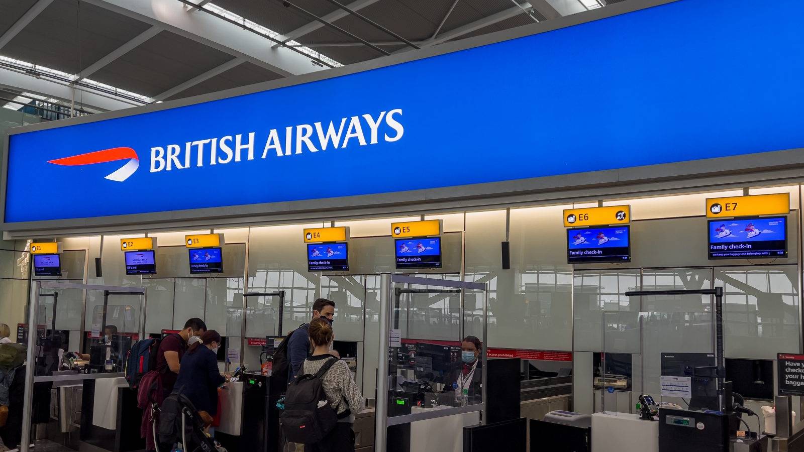 British Airways plane at Heathrow Terminal 5