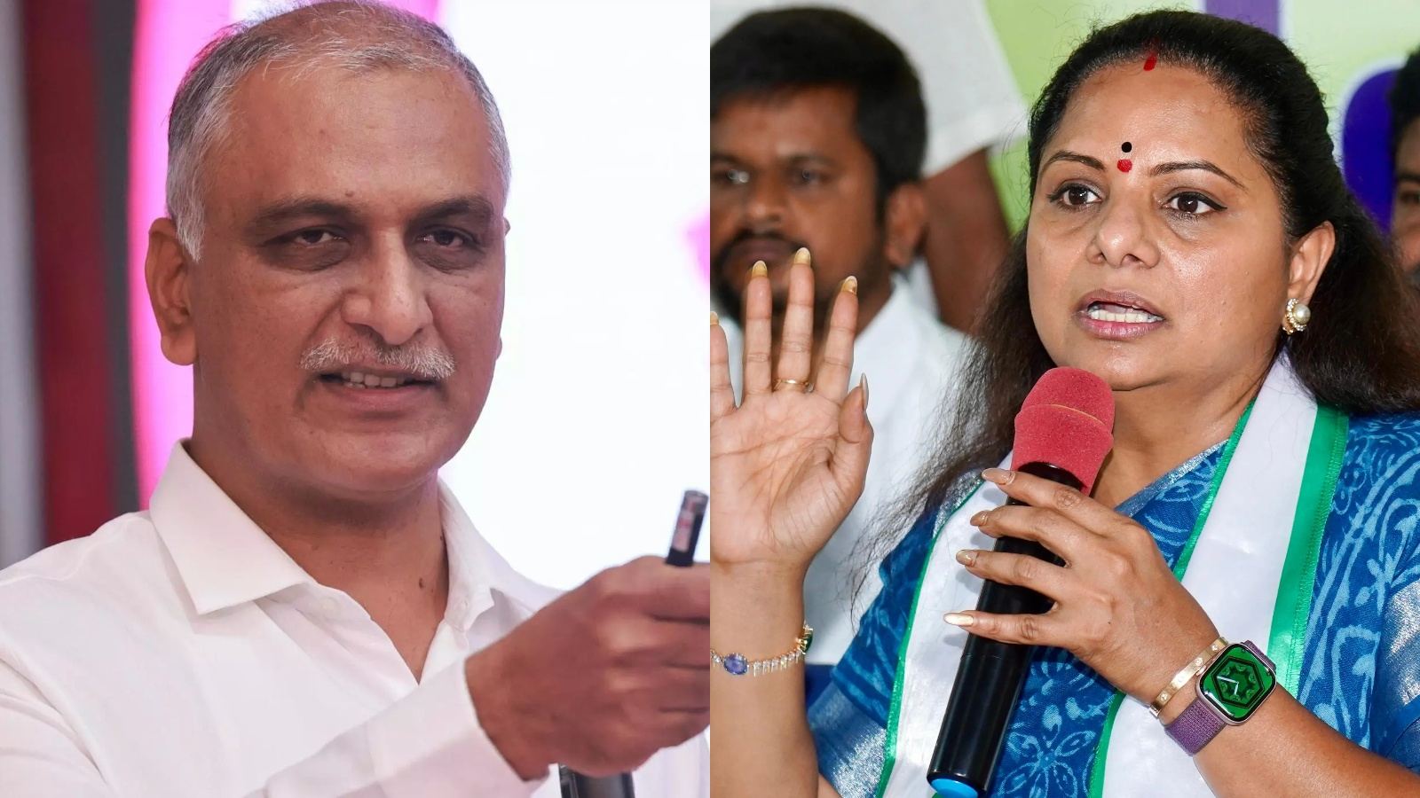 BRS leaders KCR, K Kavitha, T Harish Rao and KTR amid party power struggle