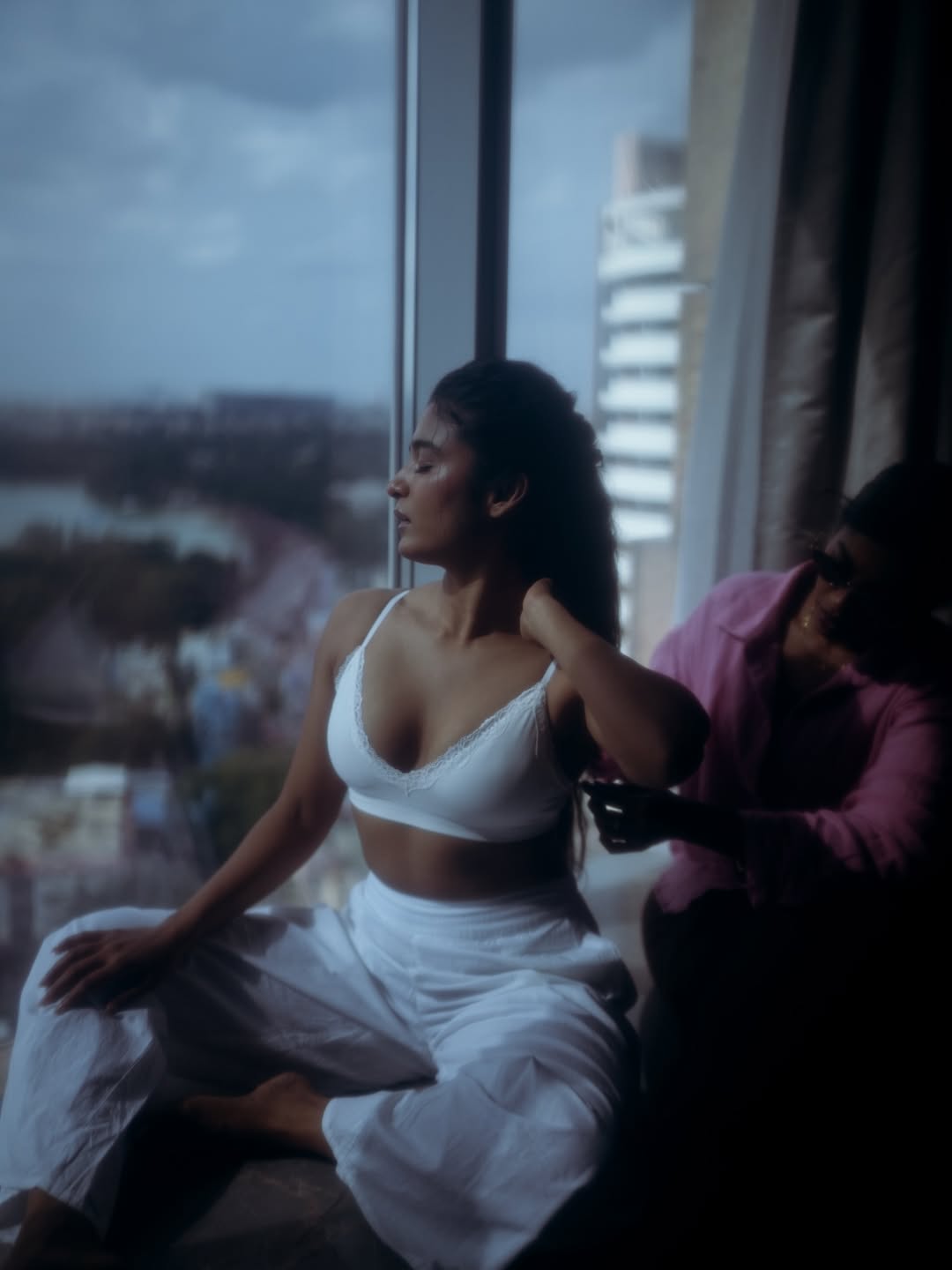 Stunning Chaithra Achar poses confidently, radiating seriously hot vibes.
