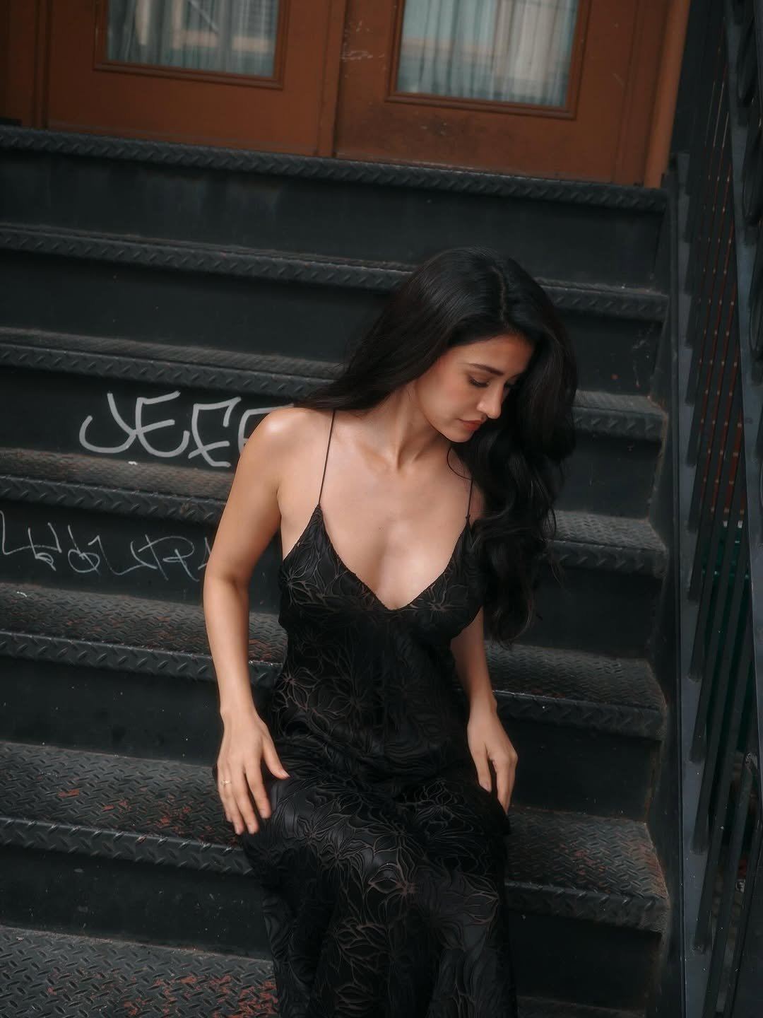 Disha Patani’s fashion game slays with edgy NYFW black gown