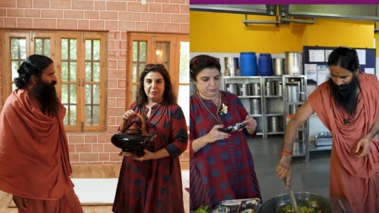 Farah Khan with Baba Ramdev vlog