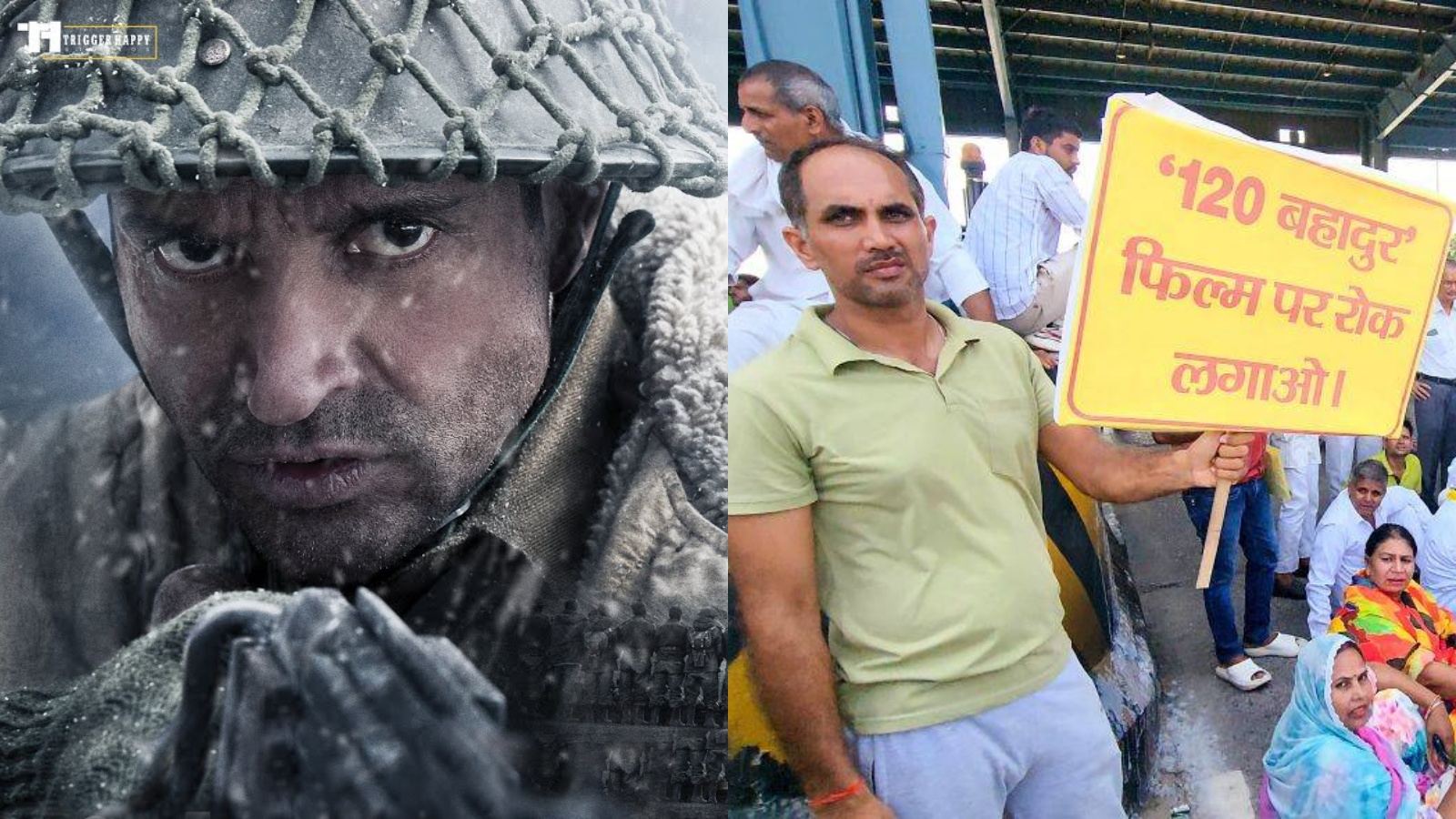 Farhan Akhtar 120 Bahadur protest news