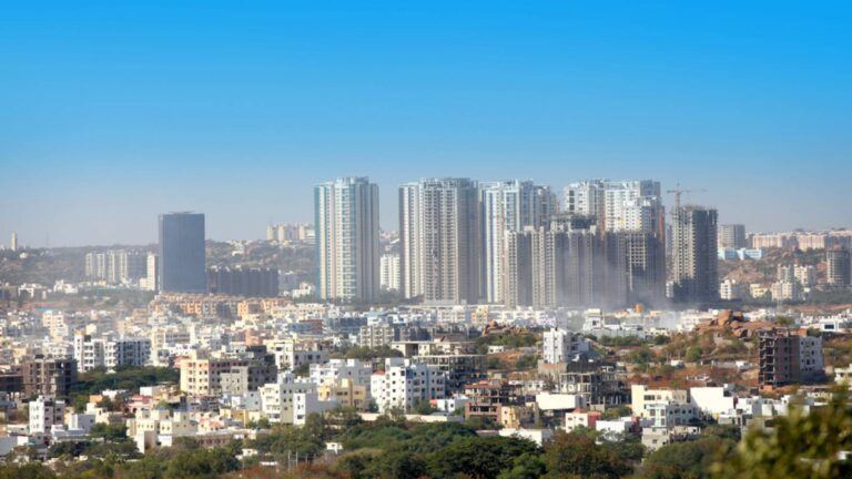 Aerial view of land near Gachibowli IT corridor