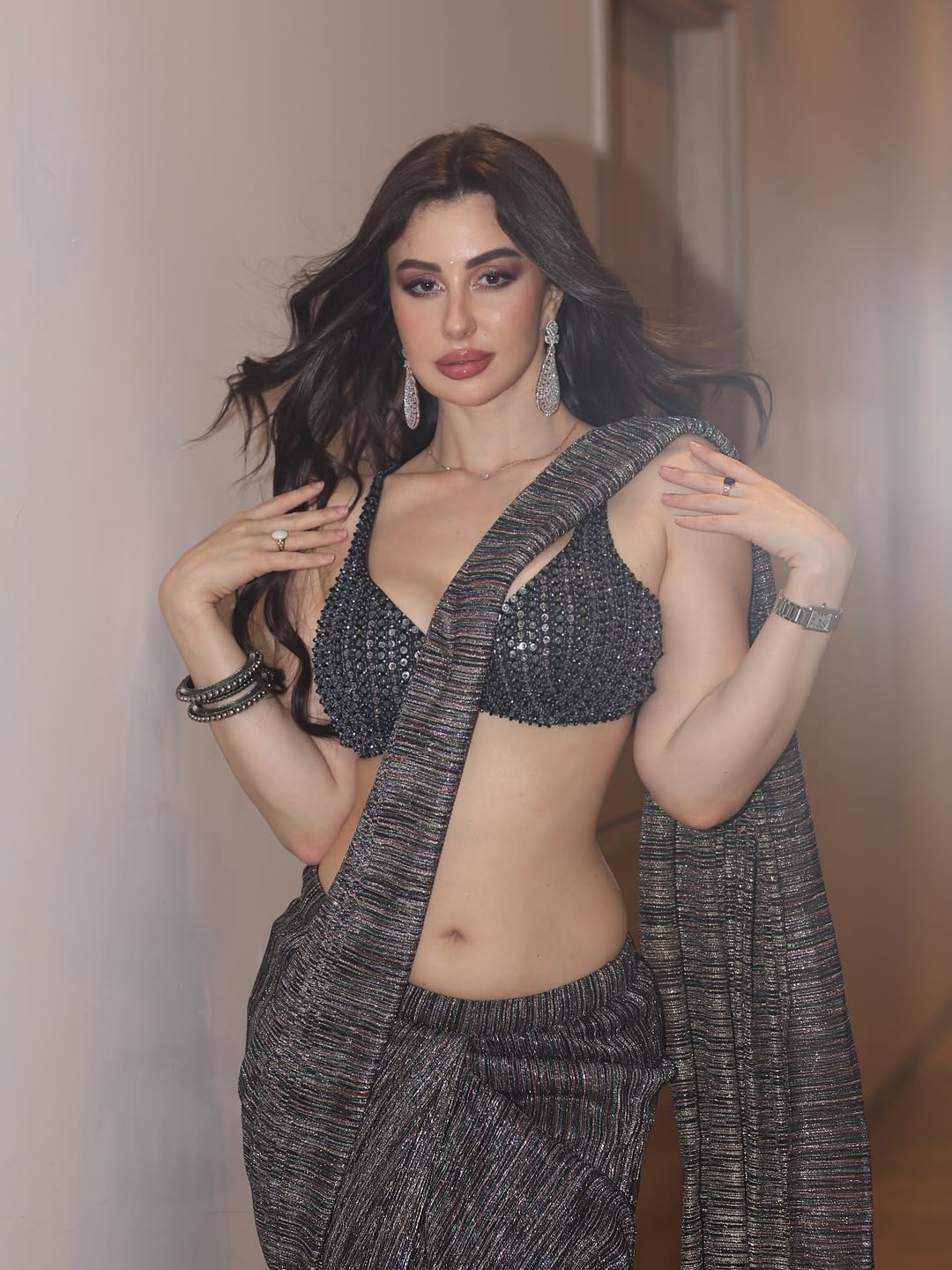 Giorgia Andriani Leans Against The Wall Glamorously