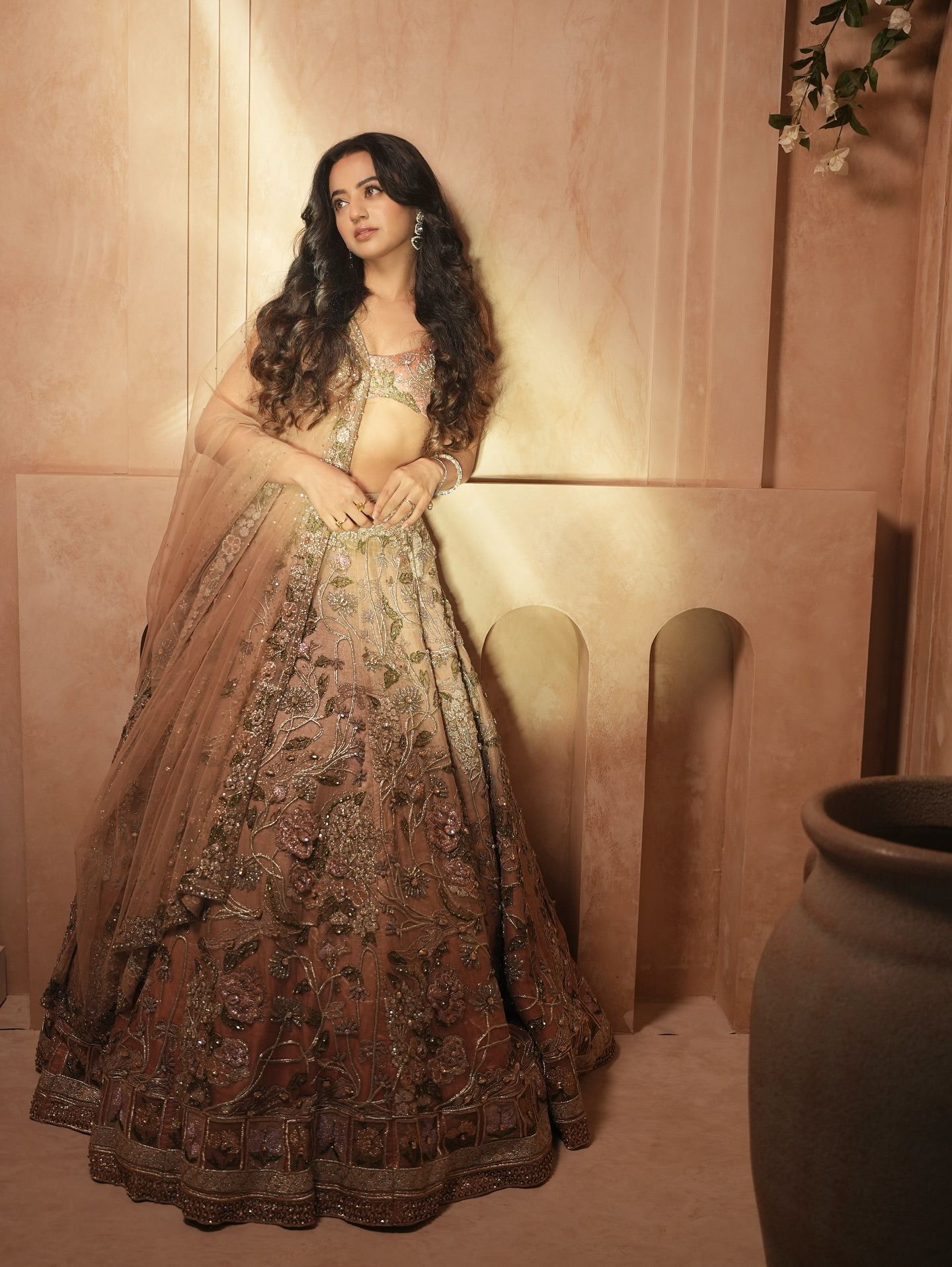 Helly Shah Flaunts Lehenga Glam With Bold Style