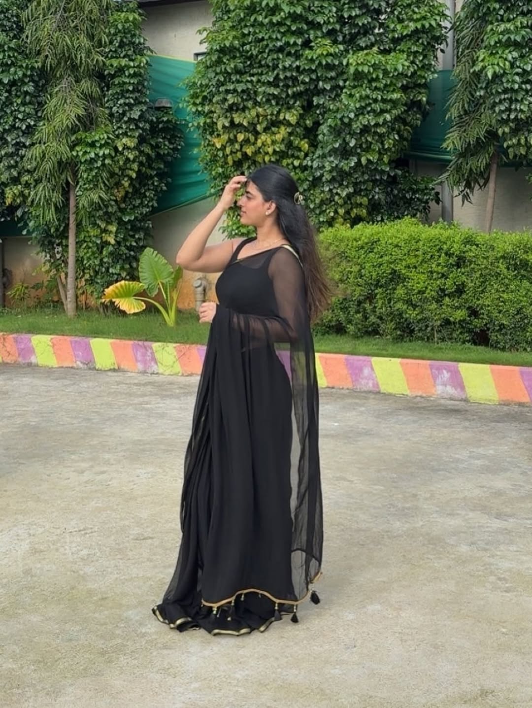 Beautiful Hrithi radiates elegance with her sweetest smile