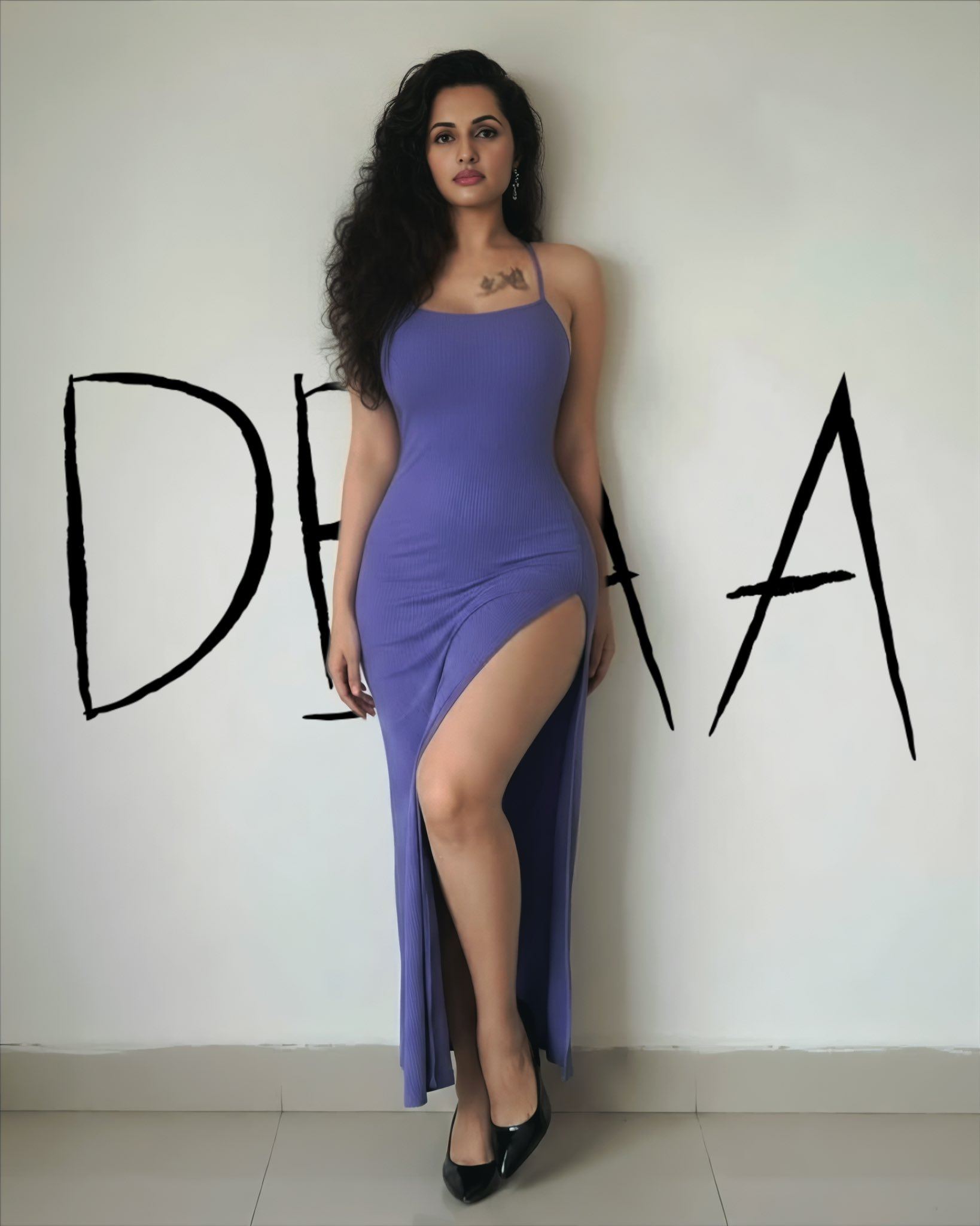 Jyoti Poorvaj Flaunts Her Leg In A Slit Dress