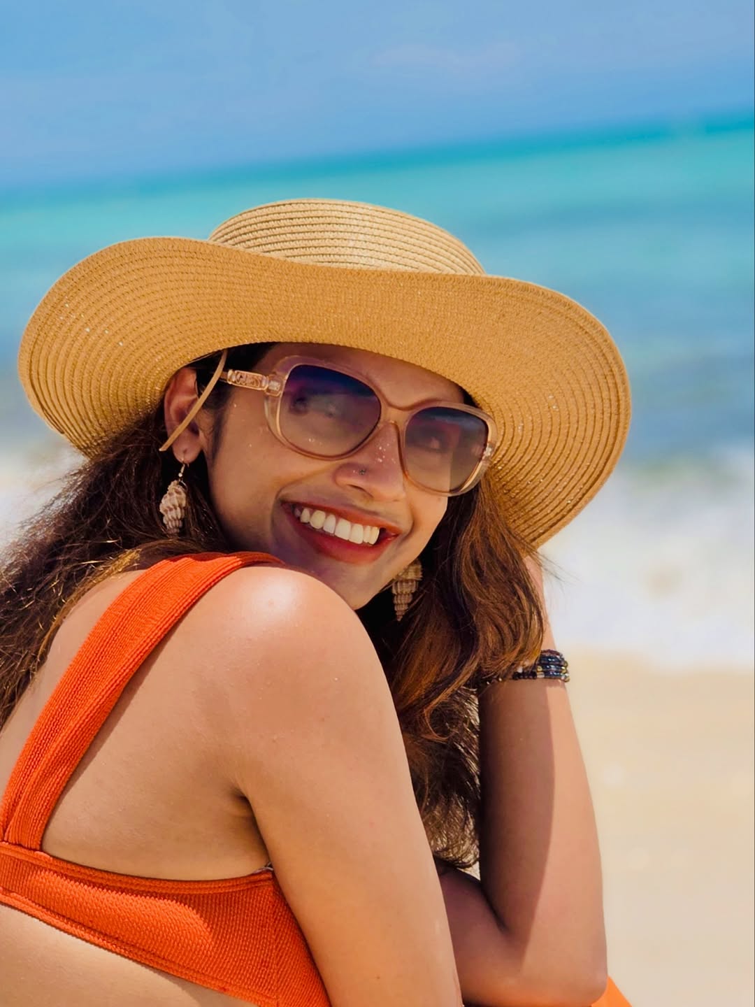 Kavitha Sankaar Poses Confidently By The Sea
