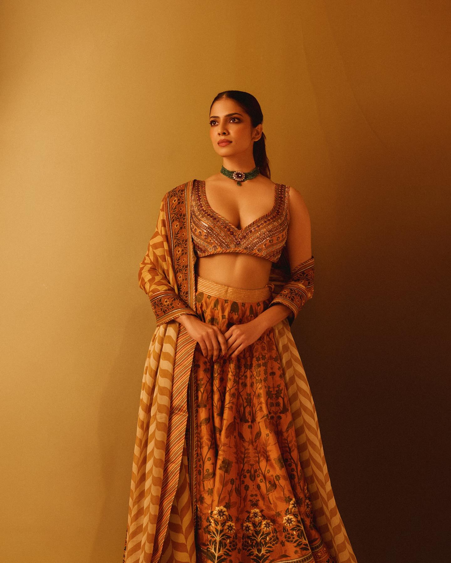 Malavika Mohanan Bold Lehenga Glamour Chic Shot