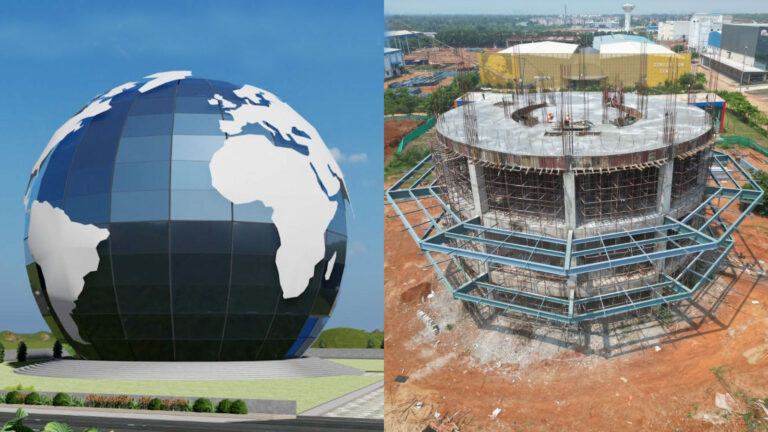 MedTech University globe building Vizag