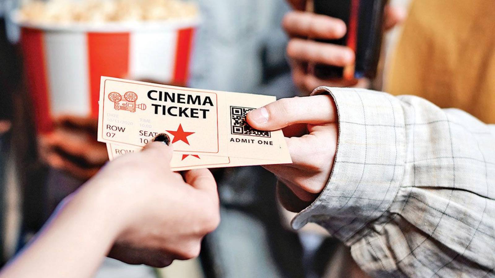 Moviegoers at Telugu cinema ticket counter