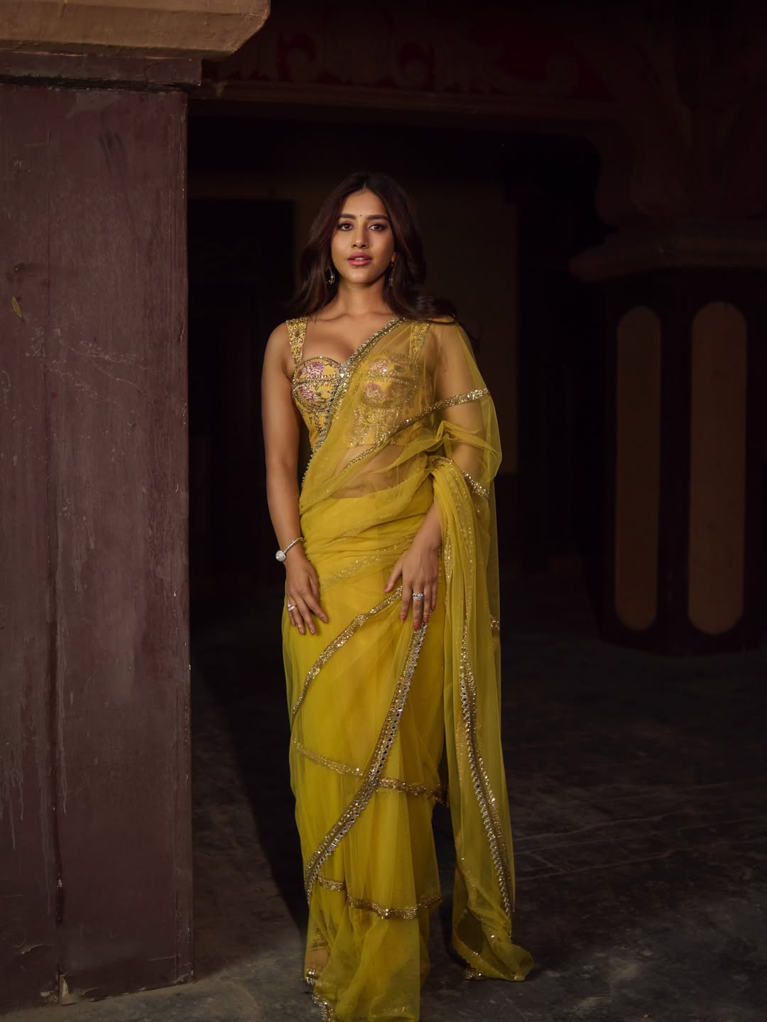 Elegant Nabha Natesh turns heads in lean beauty inspired look.
