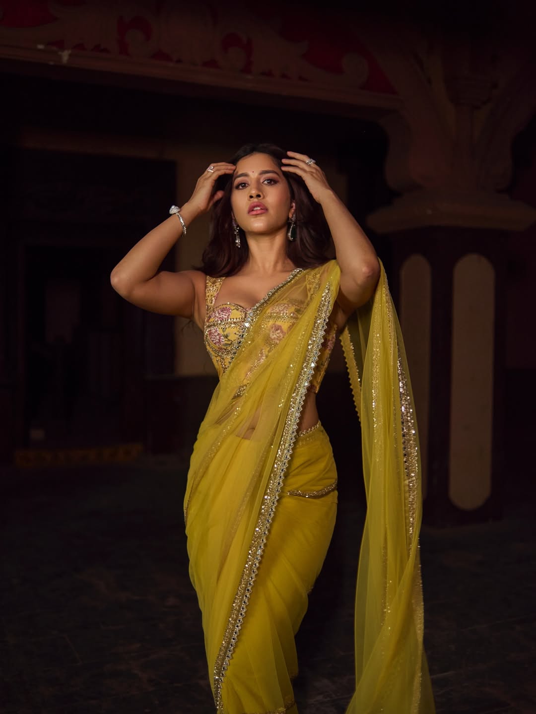 Stunning Nabha Natesh captures elegance in lean beauty hot vibes.