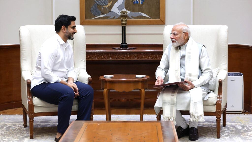 Nara Lokesh meeting PM Modi