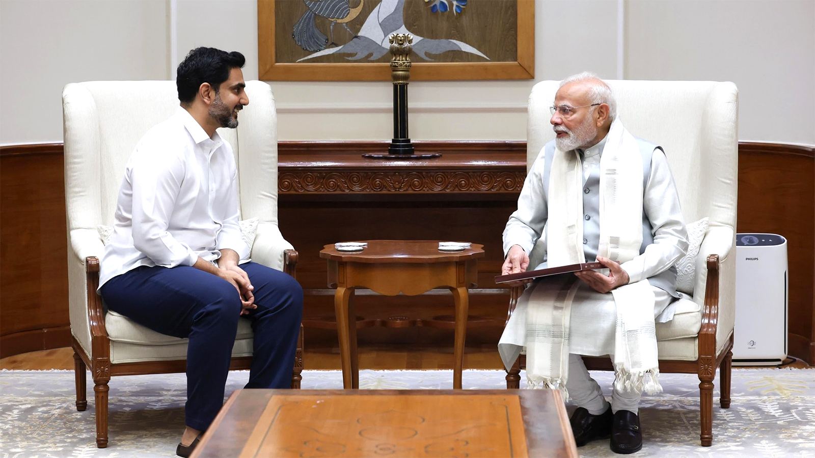 Nara Lokesh meeting PM Modi