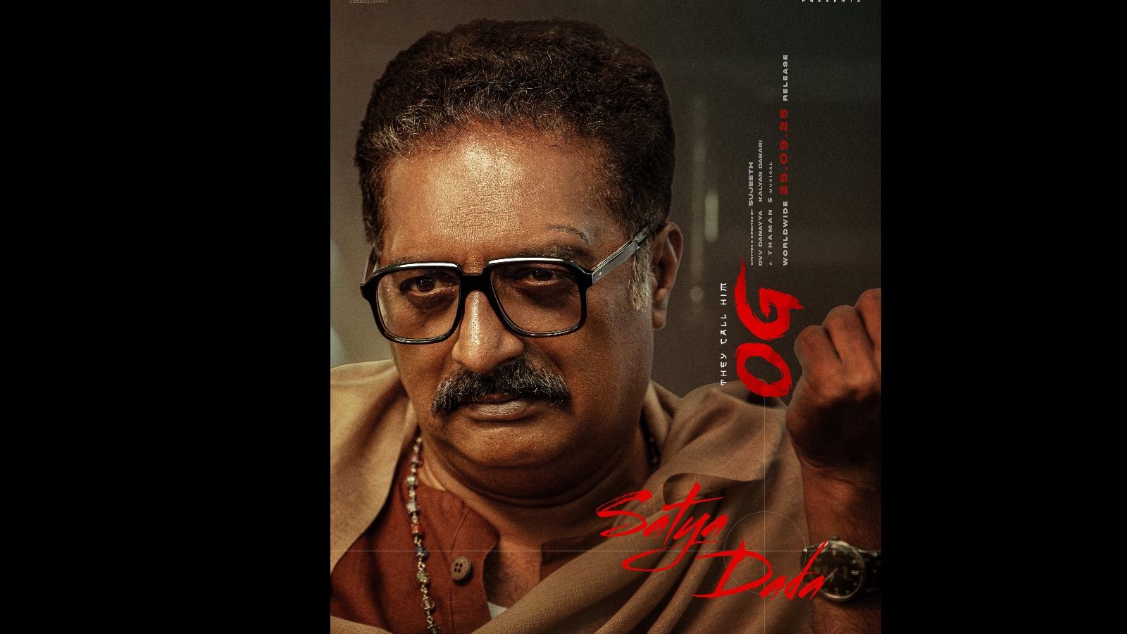 OG new poster with Pawan Kalyan and Prakash Raj
