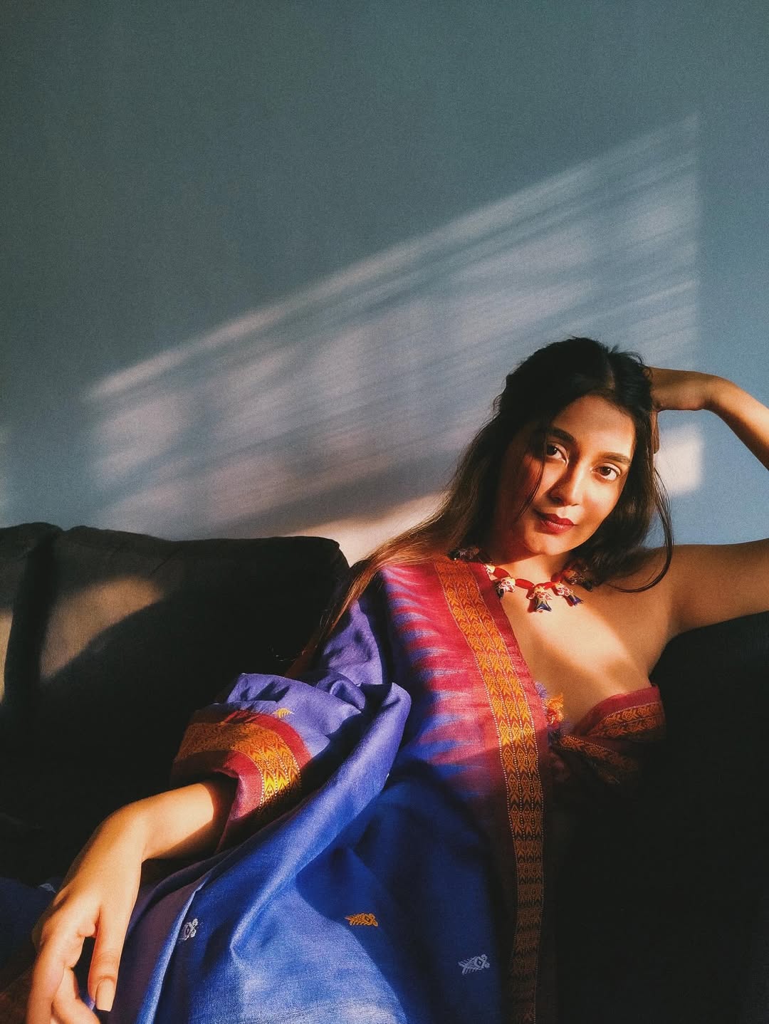 Close-Up Of Oorja Makkad's Edgy Saree Styling