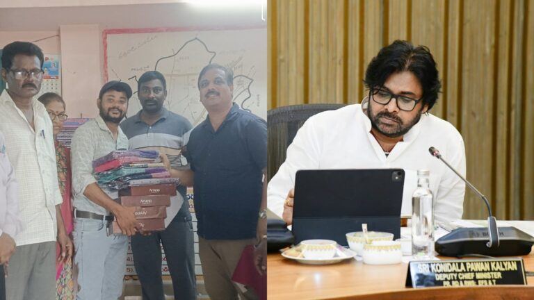 Pawan Kalyan gifts sarees to teachers
