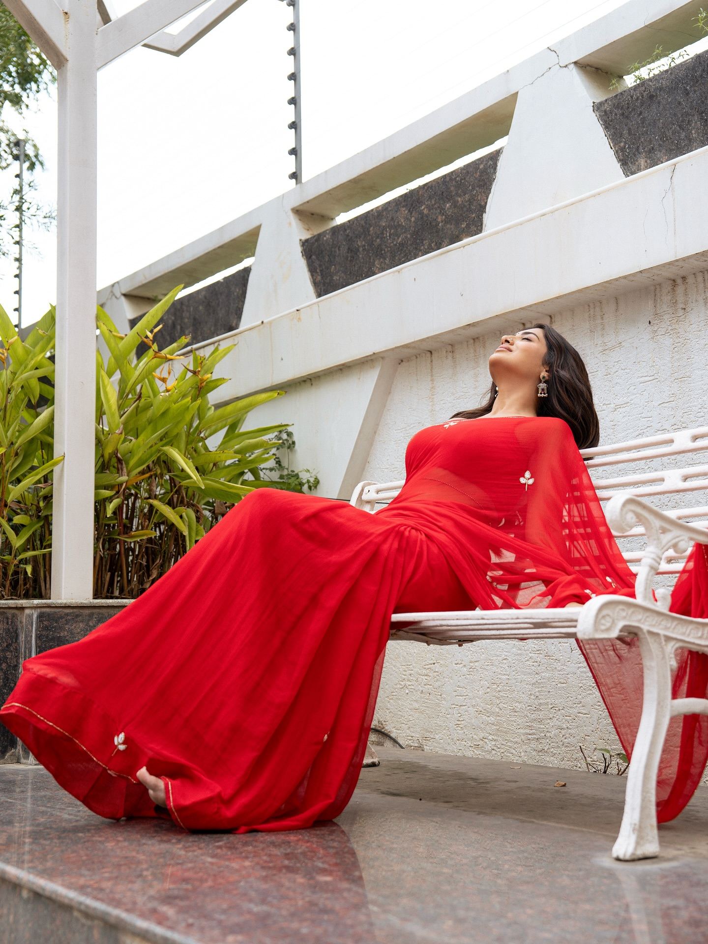 Rashi Singh Stunning Red Saree Photoshoot