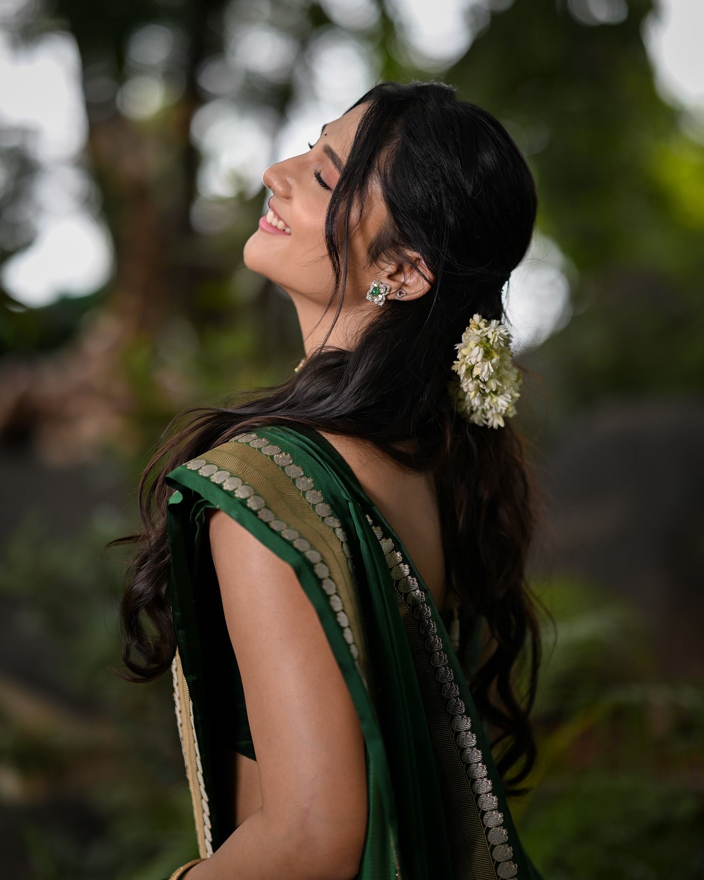Ritika Nayak Radiant In Elegant Green Saree