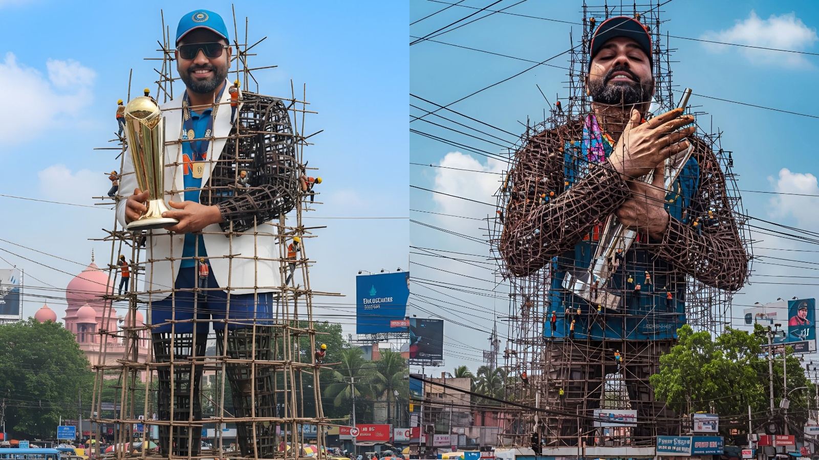 Rohit Sharma AI statue goes viral online
