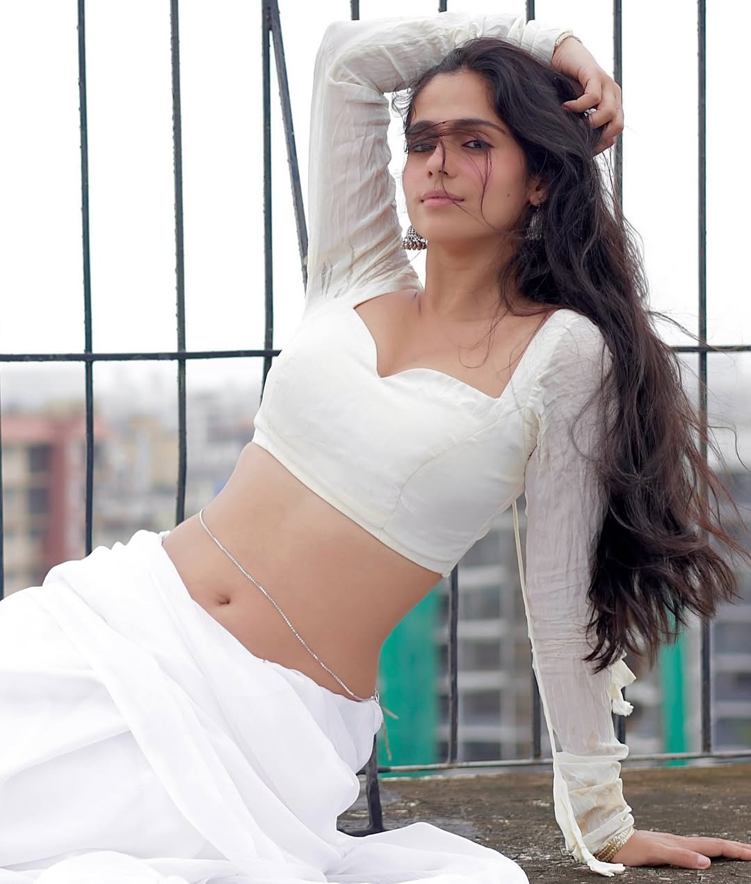 Rose Sardana rocks stylish waist chain hot outfit effortlessly.