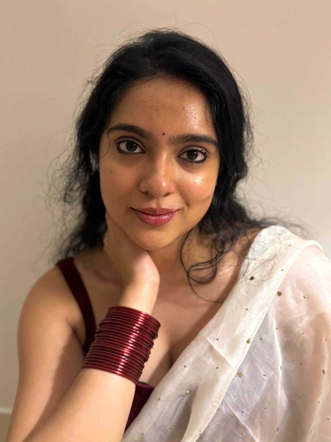 Stunning Saree style worn by Sana Althaf, perfect elegance