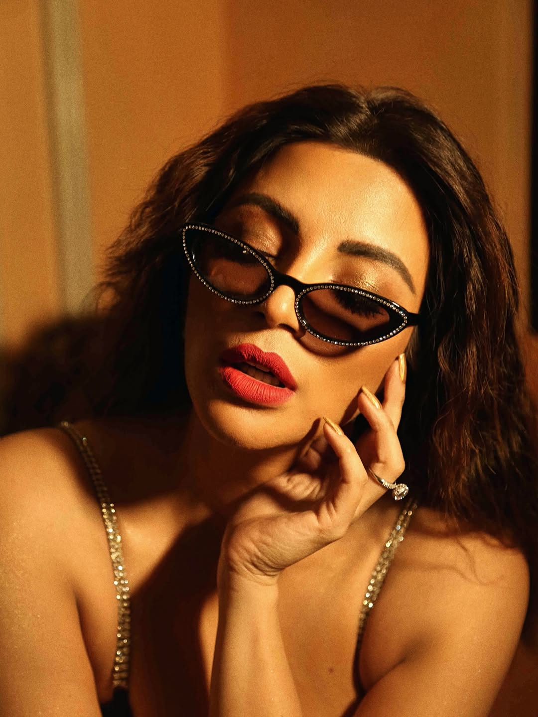 Glamorous Shama Sikander flaunts curves in almost all out mode.
