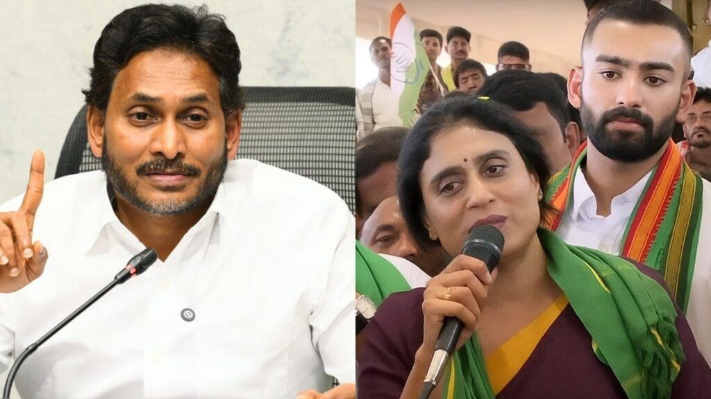 Sharmila accuses Jagan of fearing her son Rajareddy in Andhra politics