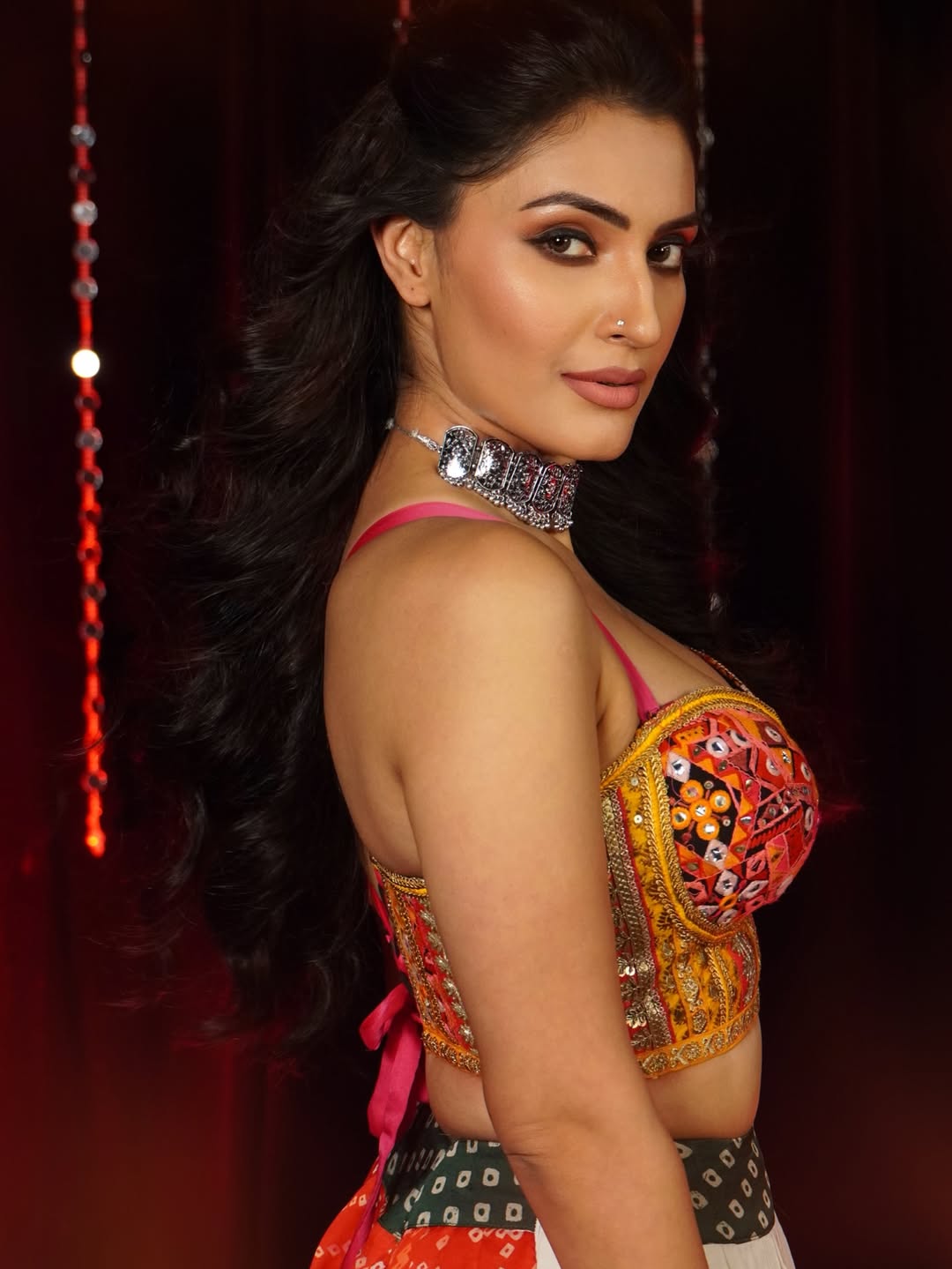 Shivangi Verma's Alluring Backless Choli Pose