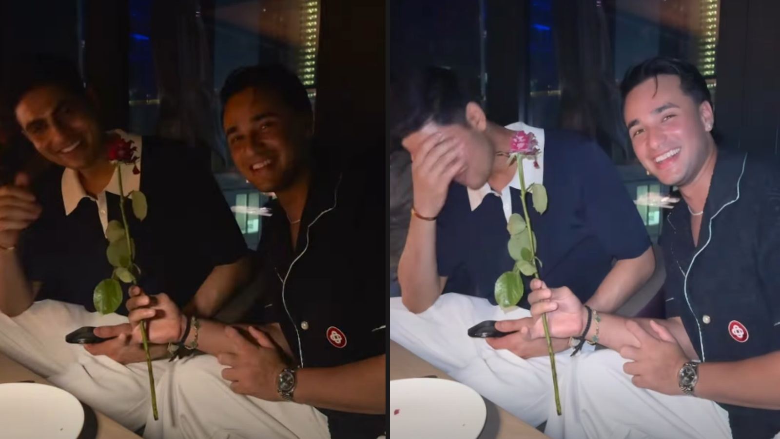 Shubman Gill birthday rose moment