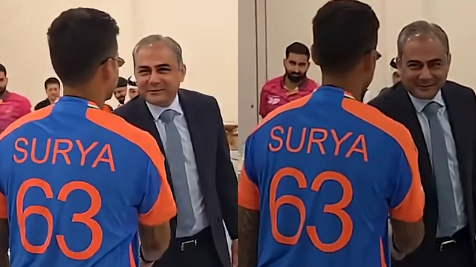 Suryakumar Yadav handshake with Mohsin Naqvi