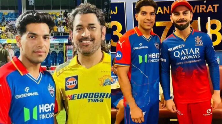 Swastik Chikara with Kohli and Dhoni