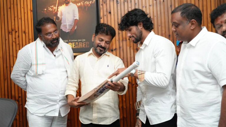 Tilak Varma gifts bat to CM Revanth Reddy