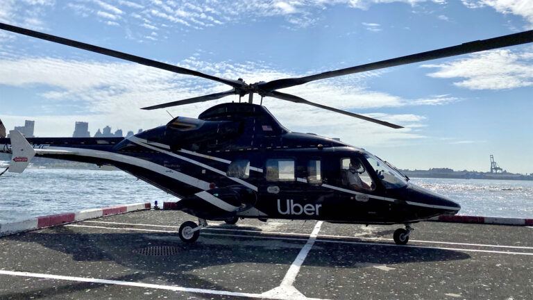 Uber helicopter ride service option