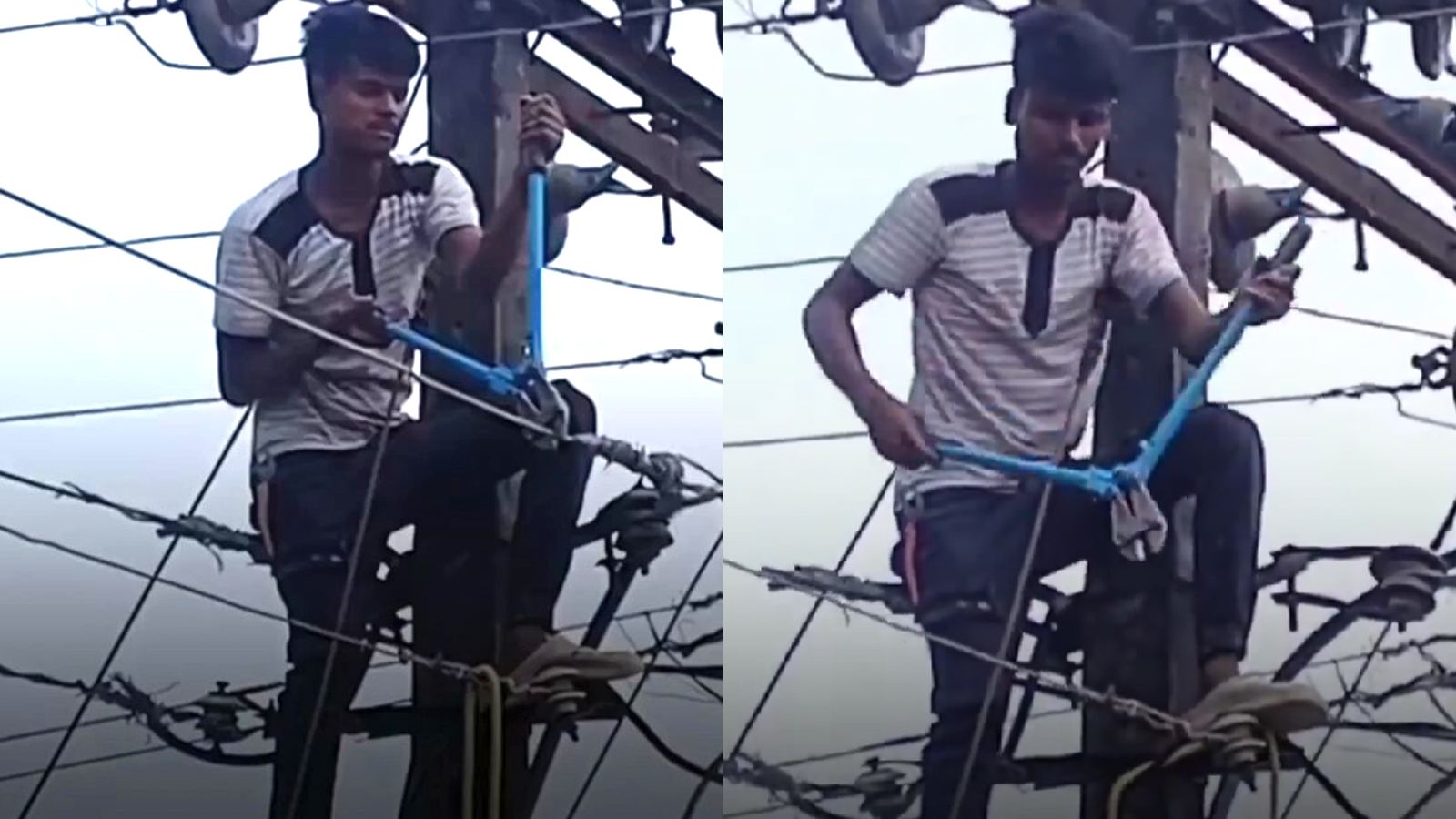 Viral video man cuts power for love