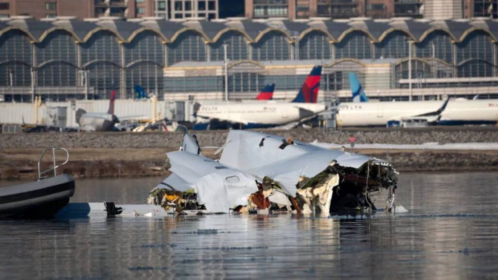 Washington midair collision crash scene
