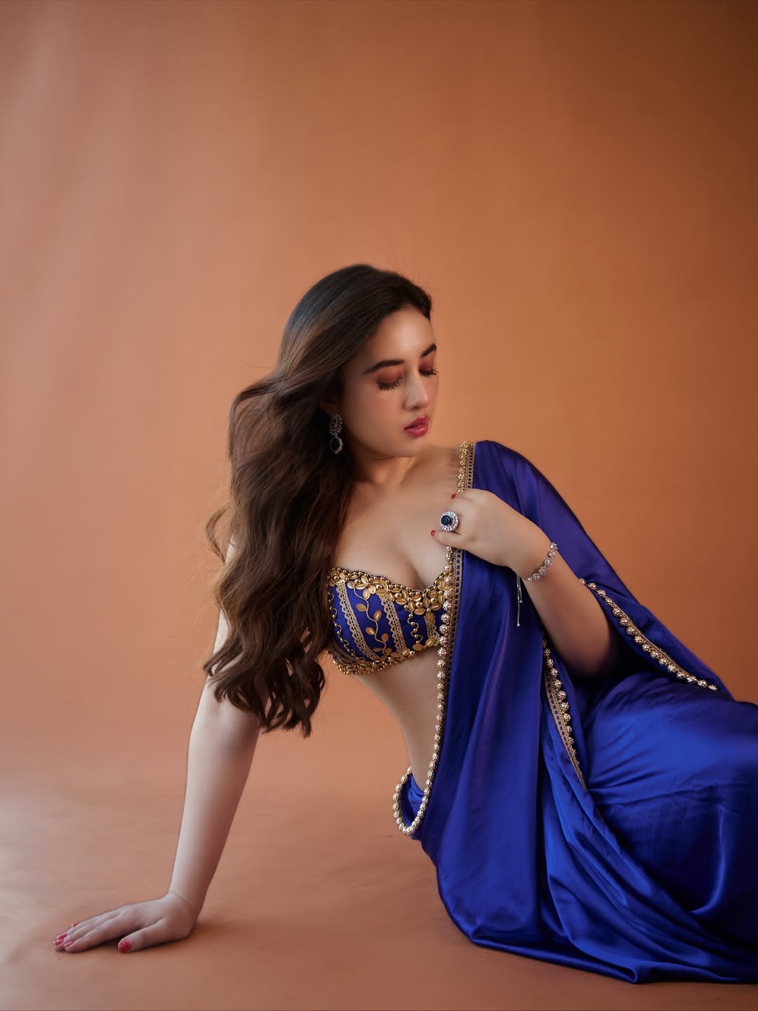 Aditi Budhathoki Dazzling In Royal Blue