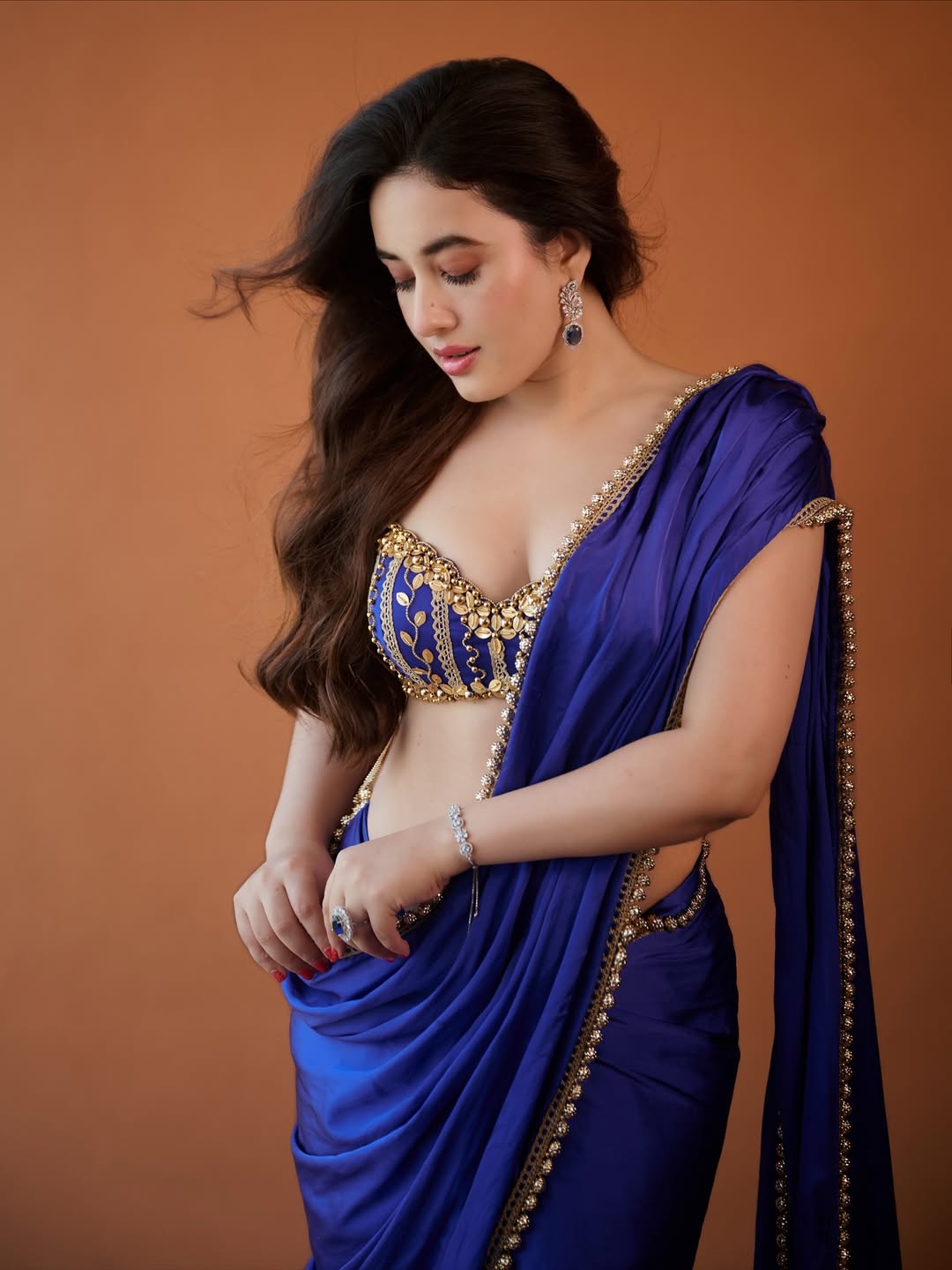 Aditi Budhathoki Chic Saree Photoshoot