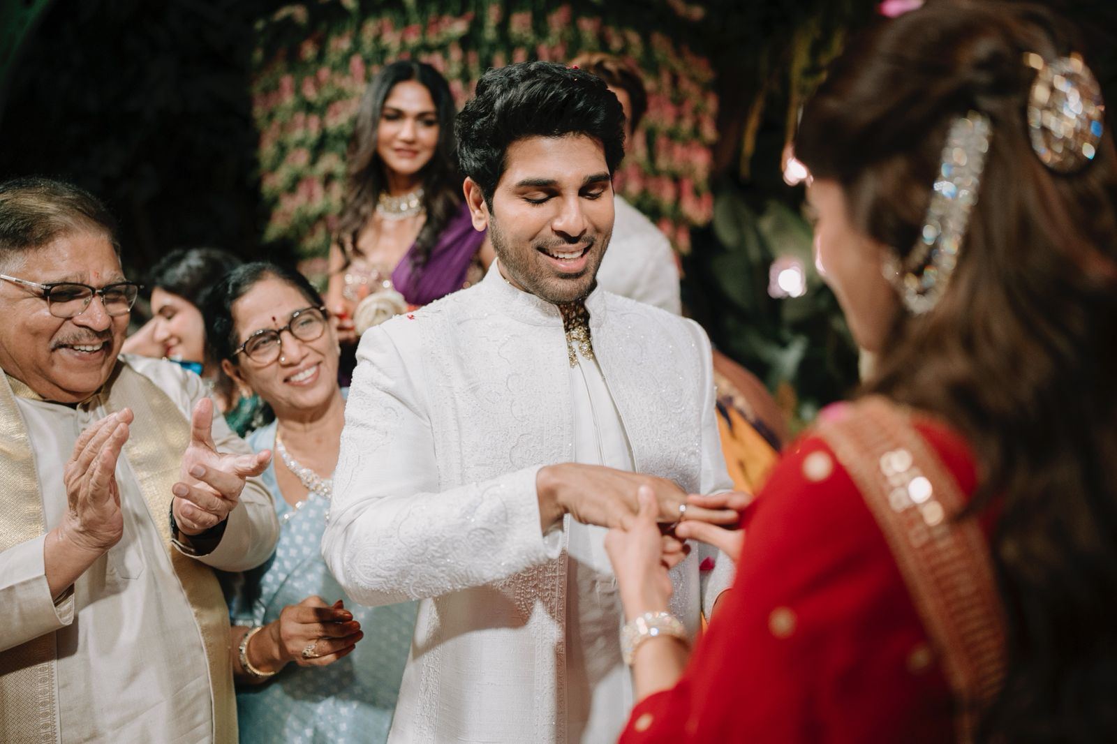 Allu Sirish Puts Ring On Nayanika’s Hand